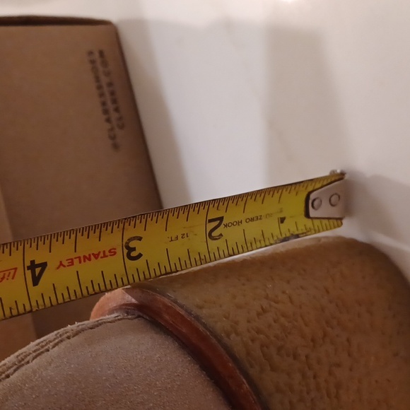 Clarks Womens Clarkford Beige Wedge Boots Shoes NWB $160 - Picture 7 of 10